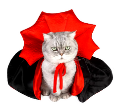Halloween Vampire Cloak Pet Costume – Cute Cosplay Cape for Cats & Small Dogs