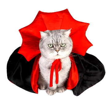 Halloween Vampire Cloak Pet Costume – Cute Cosplay Cape for Cats & Small Dogs
