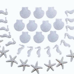 Resin Starfish, Seahorse & Seashell Aquarium Decorations - Coastal Fish Tank Ornaments