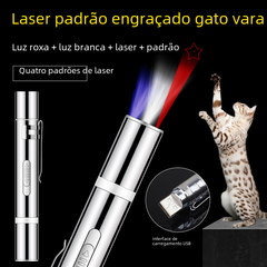 Rechargeable Infrared Cat Laser Toy – Premium Stainless Steel Laser Pen for Cats