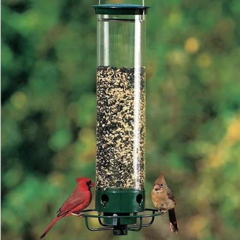Outdoor Wrought Iron Hummingbird Feeder with Perch