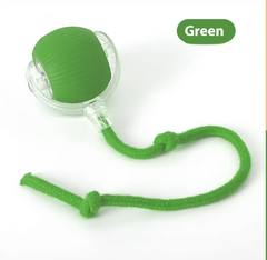Green with rope style cat teaser ball for cats