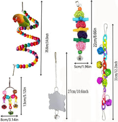 7-Piece Parrot Toy Set – Colorful Bird Cage Accessories for Parrots & Parakeets