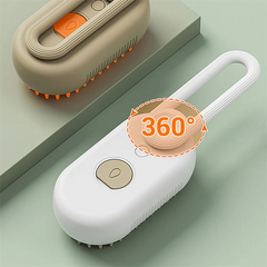 3-in-1 Electric Steam Pet Grooming Brush – Spray, Massage & Deshed Comb for Cats & Dogs