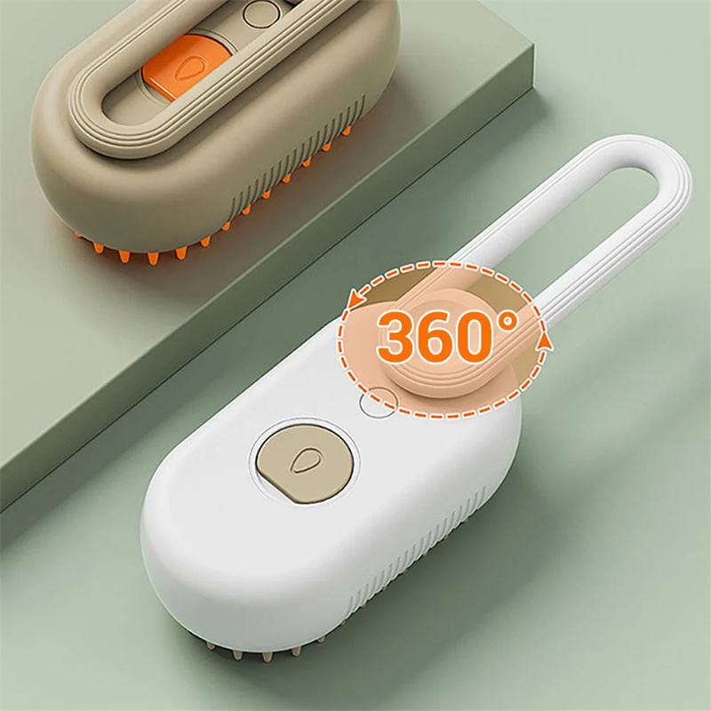 3-in-1 Electric Steam Pet Grooming Brush – Spray, Massage & Deshed Comb for Cats & Dogs