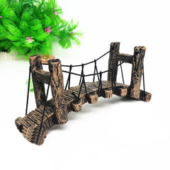 Suspension Bridge Aquarium Ornament – Resin Fish Tank Decoration, Bend or Straight Style