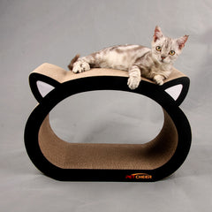 Cat Head Scratch Board – Corrugated Cardboard Cat Scratcher & Lounge for All Cats