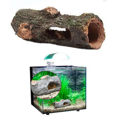 Aquarium Hollow Tree Tunnel Cave Ornament – Fish Tank Hideout for Fish, Shrimp & Turtles