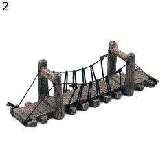Suspension Bridge Aquarium Ornament – Resin Fish Tank Decoration, Bend or Straight Style