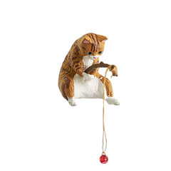 Cartoon Fishing Cat Aquarium Ornament – Whimsical Fish Tank Decoration (7 Colors)