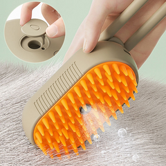 3-in-1 Electric Steam Pet Grooming Brush – Spray, Massage & Deshed Comb for Cats & Dogs