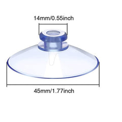 45mm PVC Aquarium Suction Cup Hooks – Clear Window Decoration Clips for Fish Tanks & Home Use