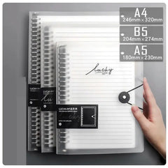 Transparent Cover Stationery Notebook