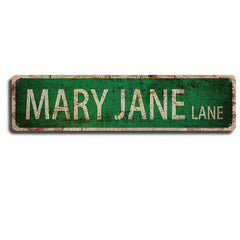 Vintage-Style Metal Street Sign – 4 × 16 in