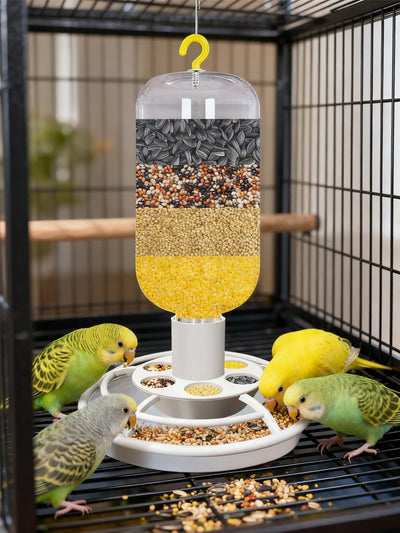 Automatic Bird Feeder with Anti-Scatter Tray