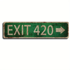 Vintage-Style Metal Street Sign – 4 × 16 in