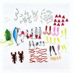 Fishing Lure Kit with Tackle Box – 84 or 107 Piece Bass & Pike Set