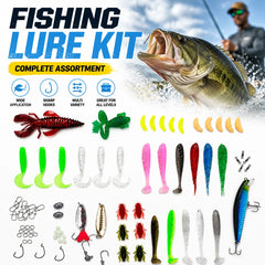 Fishing Lure Kit with Tackle Box – 84 or 107 Piece Bass & Pike Set