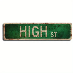 Vintage-Style Metal Street Sign – 4 × 16 in