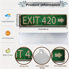 Vintage-Style Metal Street Sign – 4 × 16 in