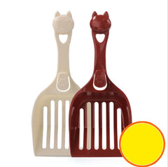 Cat Head Litter Scoop – Cute PP Plastic Cat Litter Shovel in Milk White & Claret