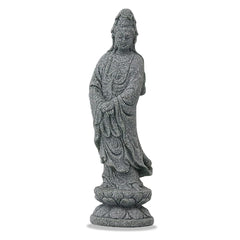 Handmade Sandstone Guanyin Buddha Statue – Mini Aquarium Ornament & Feng Shui Decor
