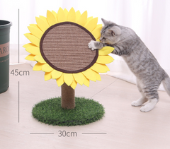 Sunflower Cat Scratching Pad – Round Sisal Cat Scratcher Toy for Healthy Claws & Home Decor