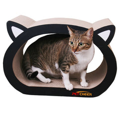Cat Head Scratch Board – Corrugated Cardboard Cat Scratcher & Lounge for All Cats