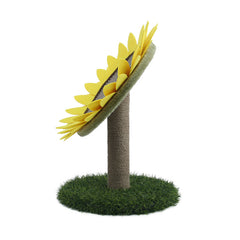 Sunflower Cat Scratching Pad – Round Sisal Cat Scratcher Toy for Healthy Claws & Home Decor