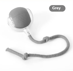 Gray with rope style cat teaser ball for cats