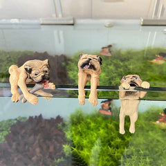 3-Piece Pug & Cow Fish Tank Pendant Decorations – Whimsical Aquarium Ornament Set