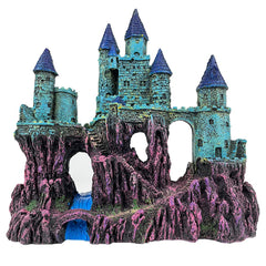 Wizard's Castle Aquarium Decoration – Resin Cave Hideout for Freshwater & Saltwater Fish Tanks