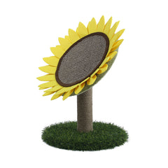 Sunflower Cat Scratching Pad – Round Sisal Cat Scratcher Toy for Healthy Claws & Home Decor